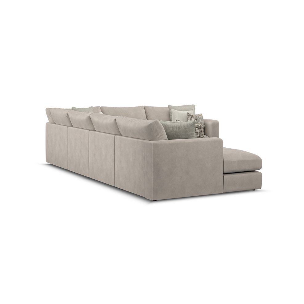 Elston Modular 6 Seater Left Hand Corner Sofa with Chaise in Penny Mid Grey Fabric - Group 18 3