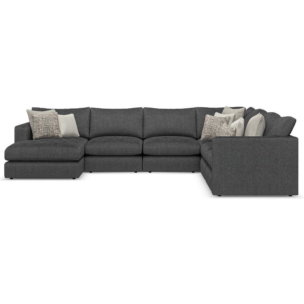 Elston Modular 6 Seater Left Hand Corner Sofa with Chaise in Penny Whisp Fabric - Group 18 2