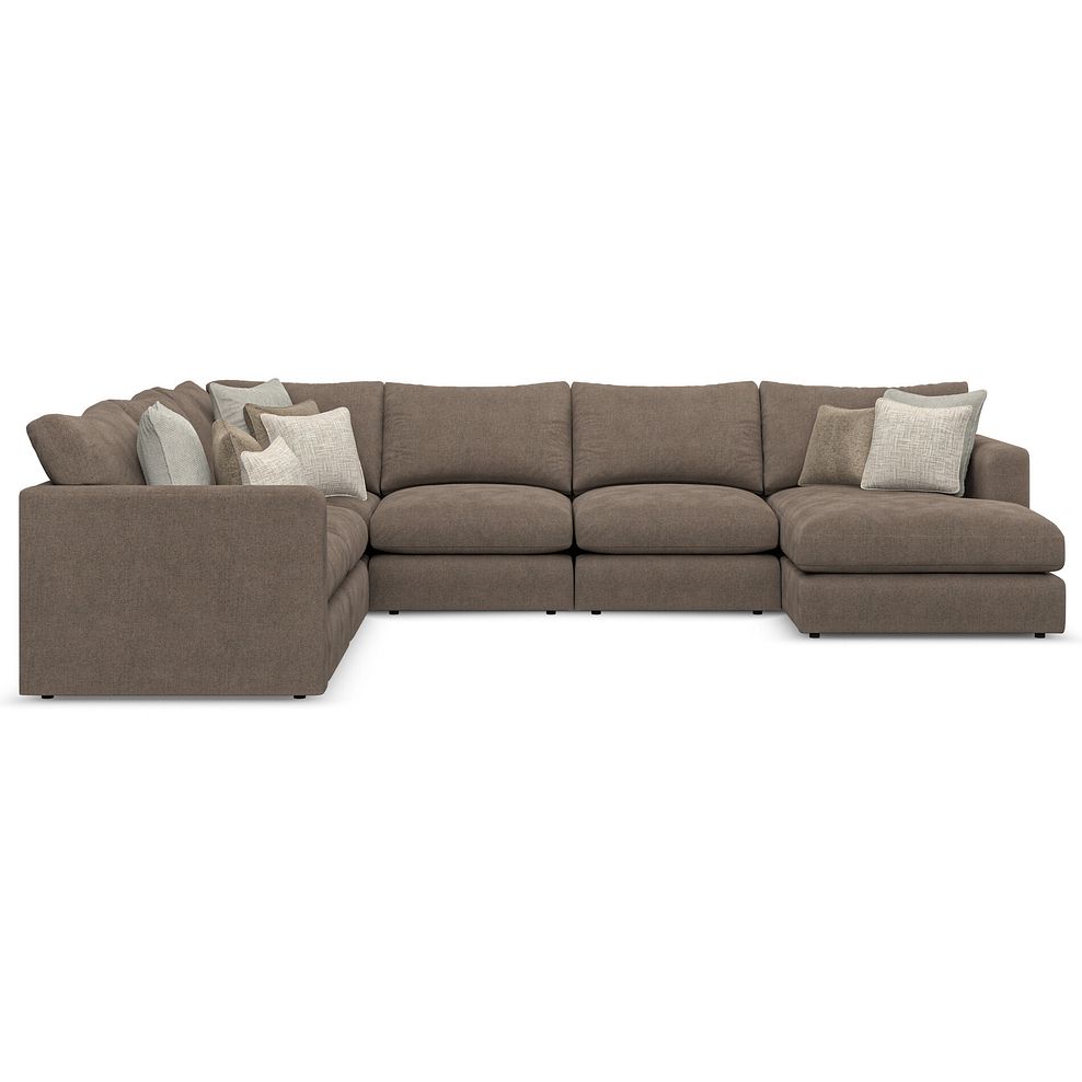 Elston Modular 6 Seater Right Hand Corner Sofa with Chaise in Penny Burrow Fabric - Group 19 2