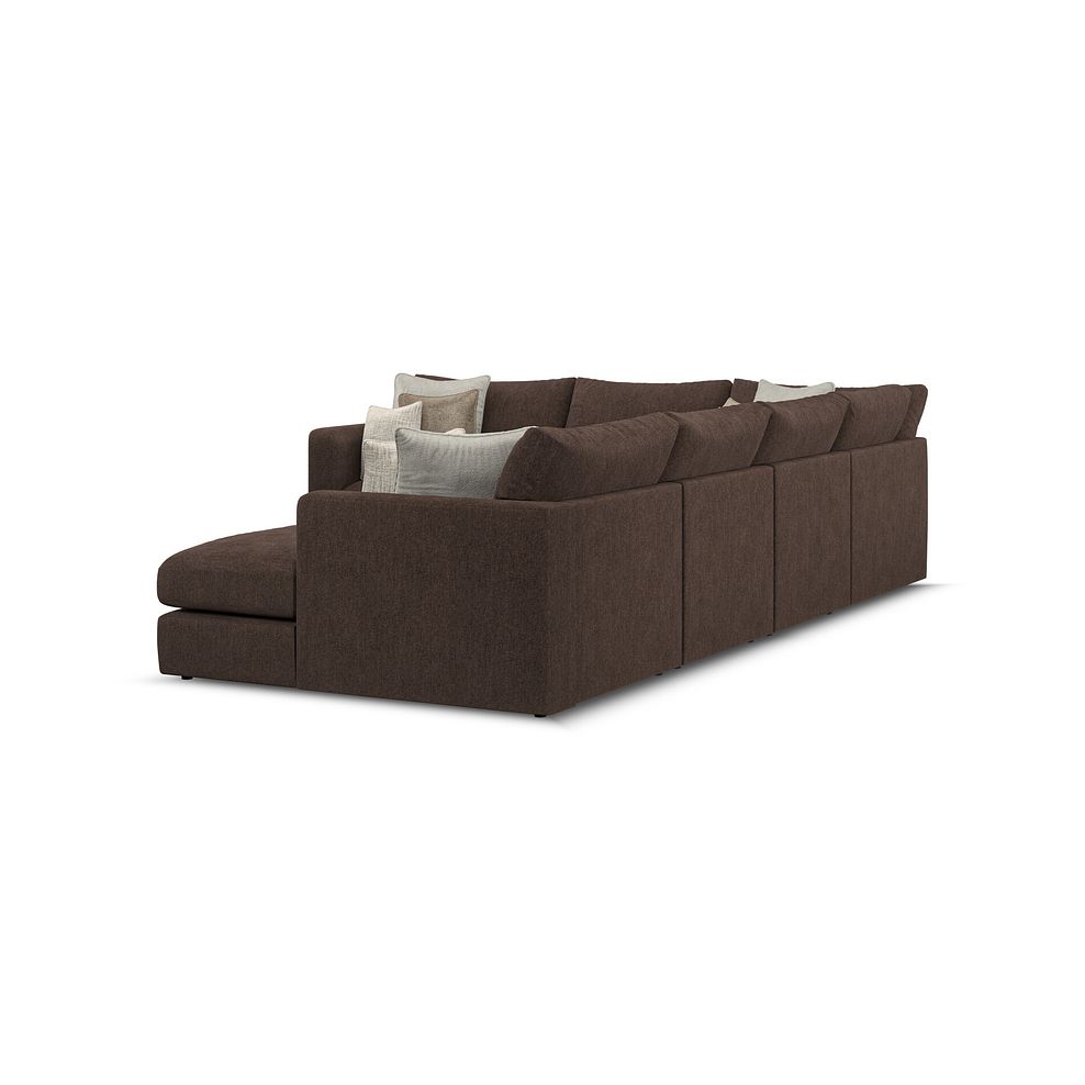 Elston Modular 6 Seater Right Hand Corner Sofa with Chaise in Penny Cacao Fabric - Group 19 3