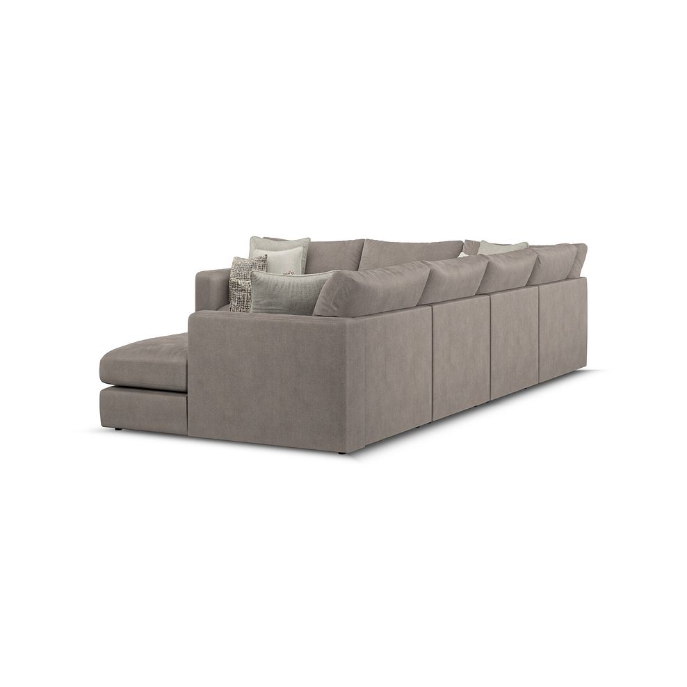 Elston Modular 6 Seater Right Hand Corner Sofa with Chaise in Penny Clay Fabric - Group 19 3