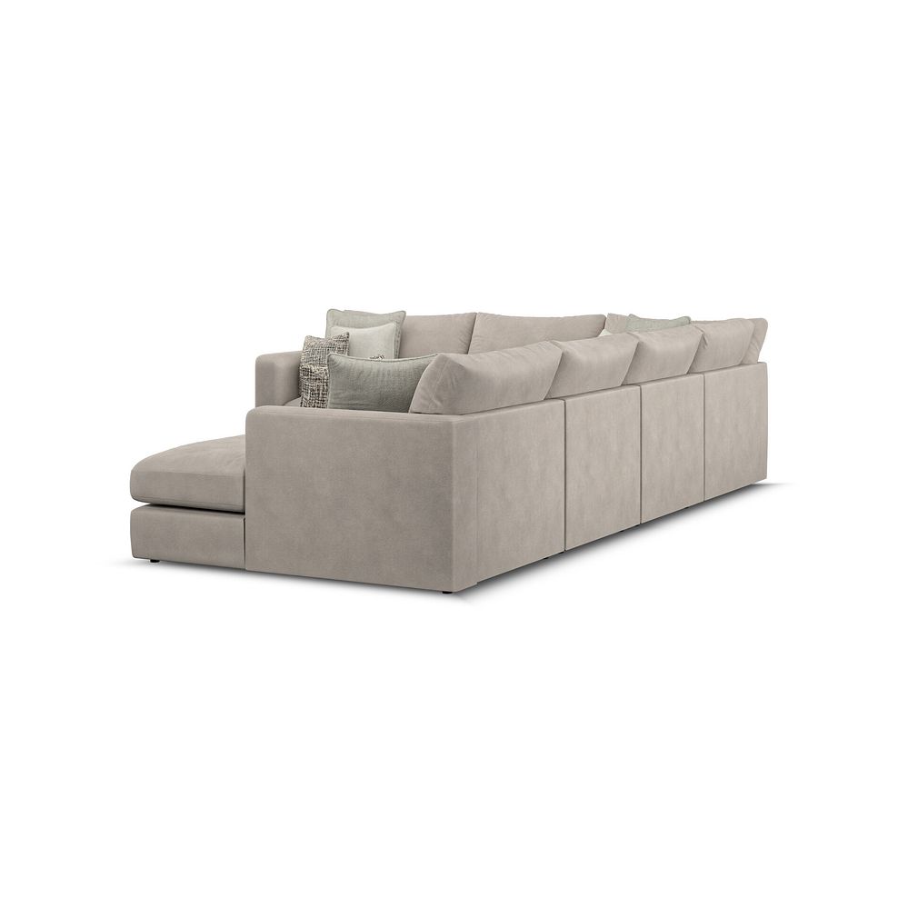 Elston Modular 6 Seater Right Hand Corner Sofa with Chaise in Penny Mid Grey Fabric - Group 19 3