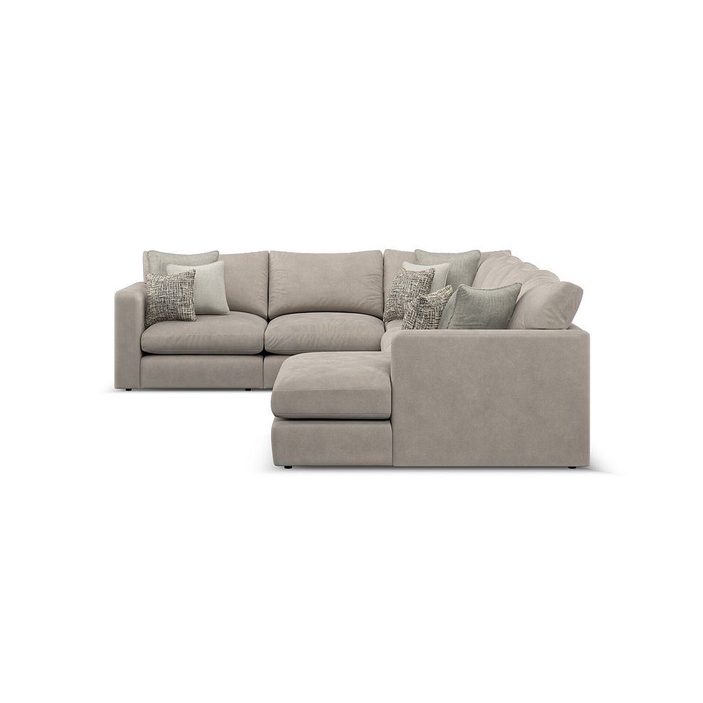 Elston Modular 6 Seater Right Hand Corner Sofa with Chaise in Penny Mid Grey Fabric - Group 19 4