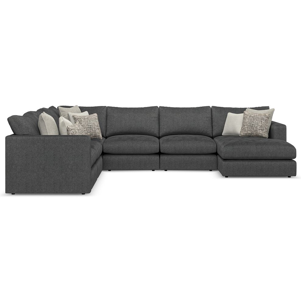 Elston Modular 6 Seater Right Hand Corner Sofa with Chaise in Penny Whisp Fabric - Group 19 2