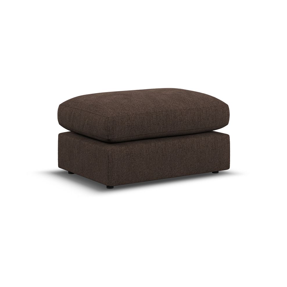 Elston Small Fender Footstool in Penny Cacao Fabric 1