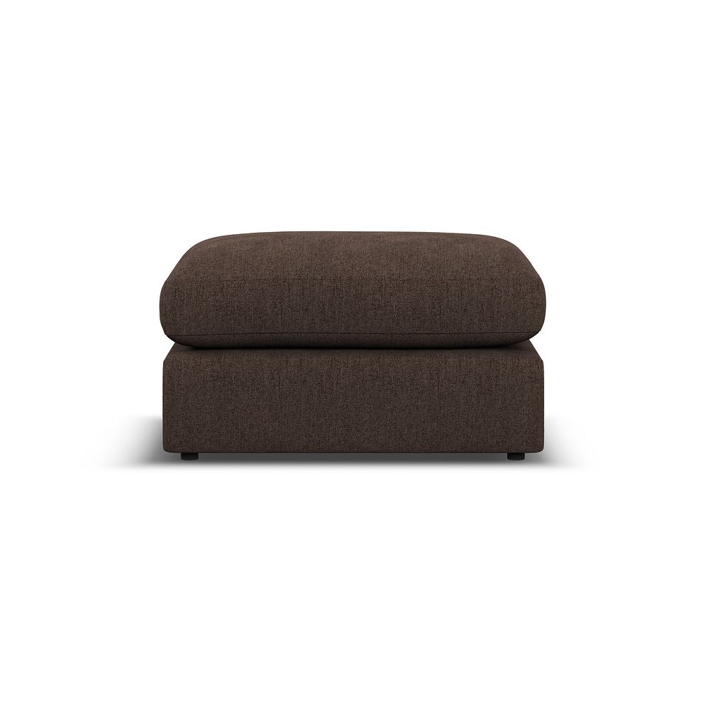 Elston Small Fender Footstool in Penny Cacao Fabric 2