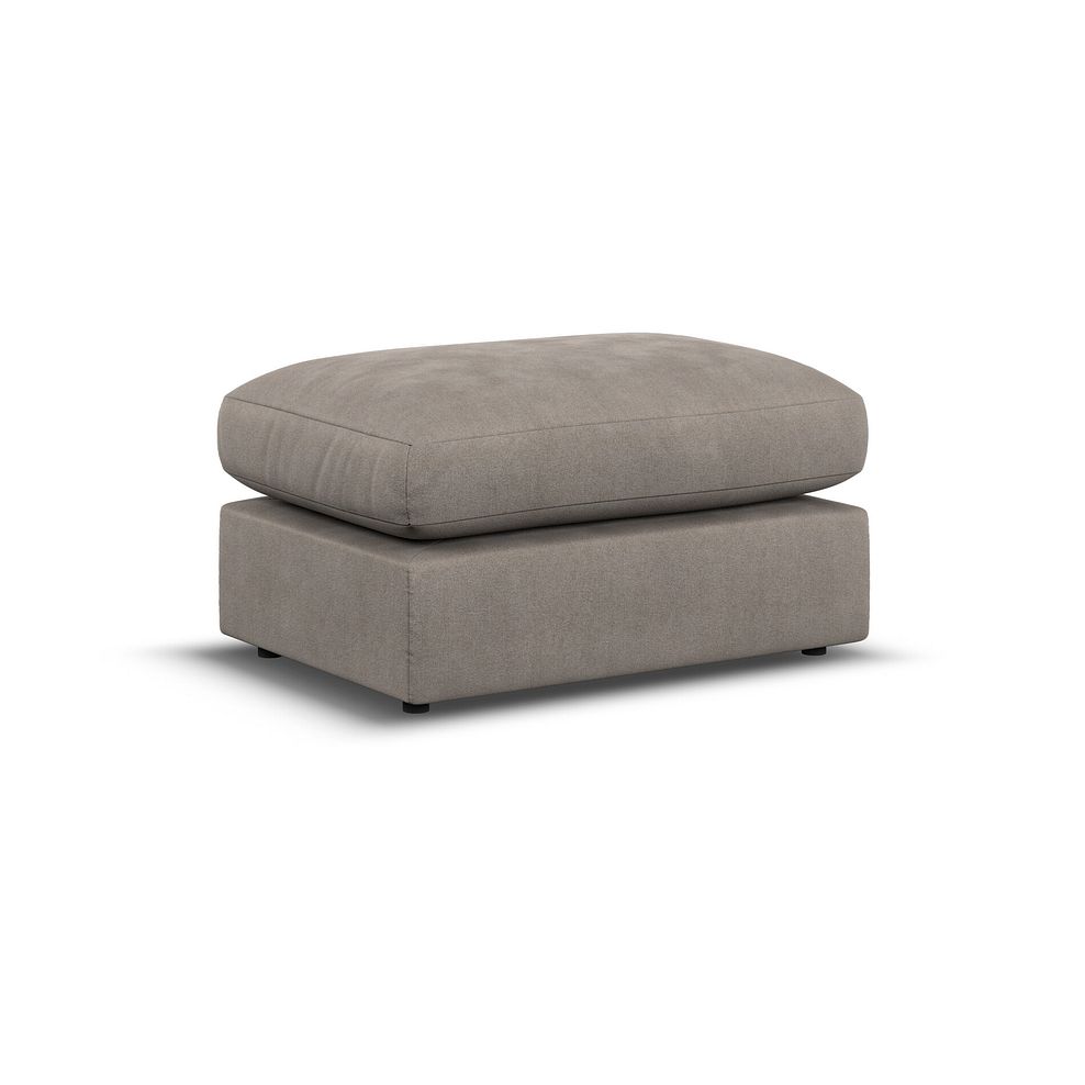 Elston Small Fender Footstool in Penny Clay Fabric 1