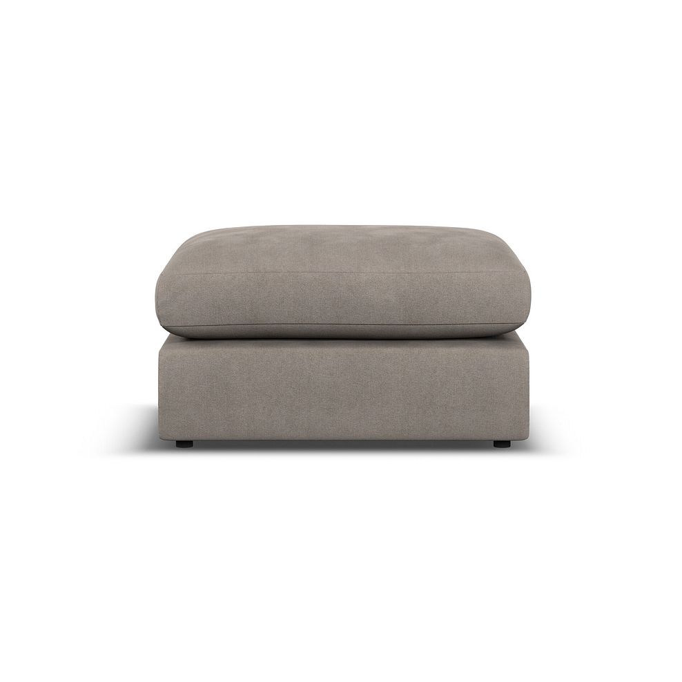 Elston Small Fender Footstool in Penny Clay Fabric 2