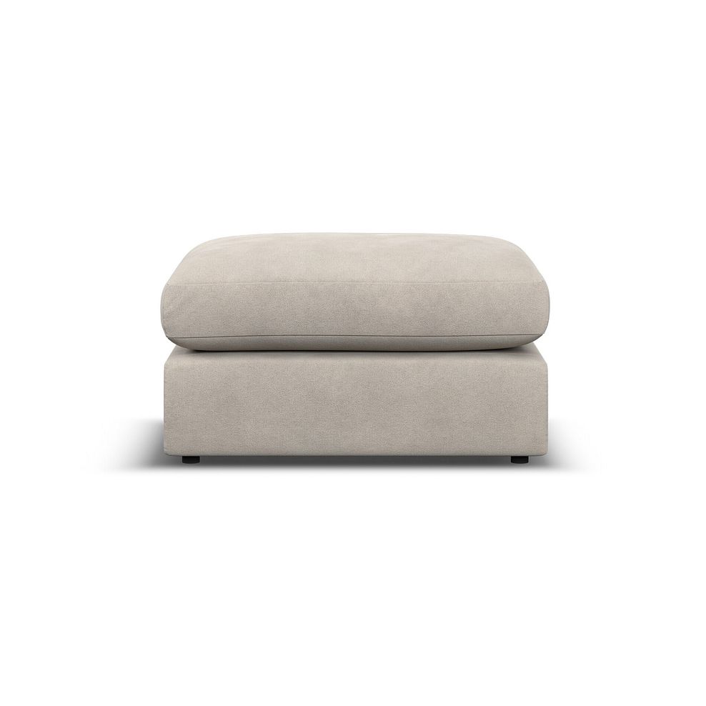 Elston Small Fender Footstool in Penny Dove Fabric 2