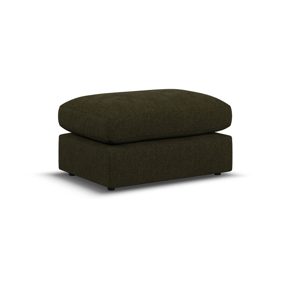 Elston Small Fender Footstool in Penny Forest Fabric 1