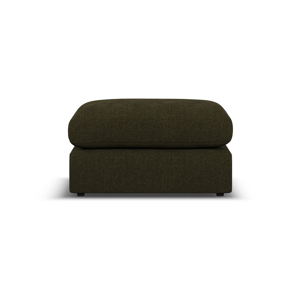 Elston Small Fender Footstool in Penny Forest Fabric 2