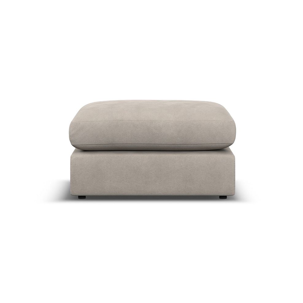 Elston Small Fender Footstool in Penny Mid Grey Fabric 2