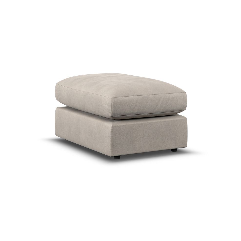 Elston Small Fender Footstool in Penny Mid Grey Fabric 3