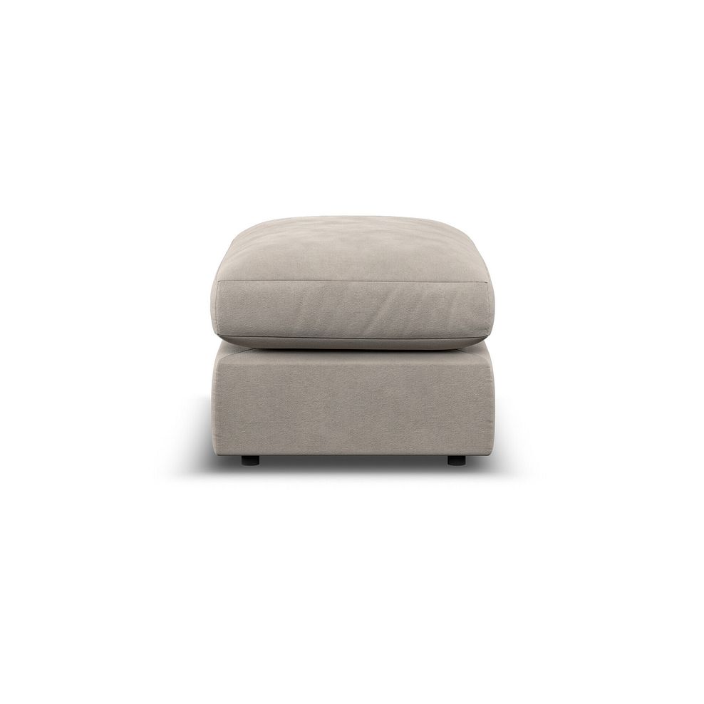 Elston Small Fender Footstool in Penny Mid Grey Fabric 4