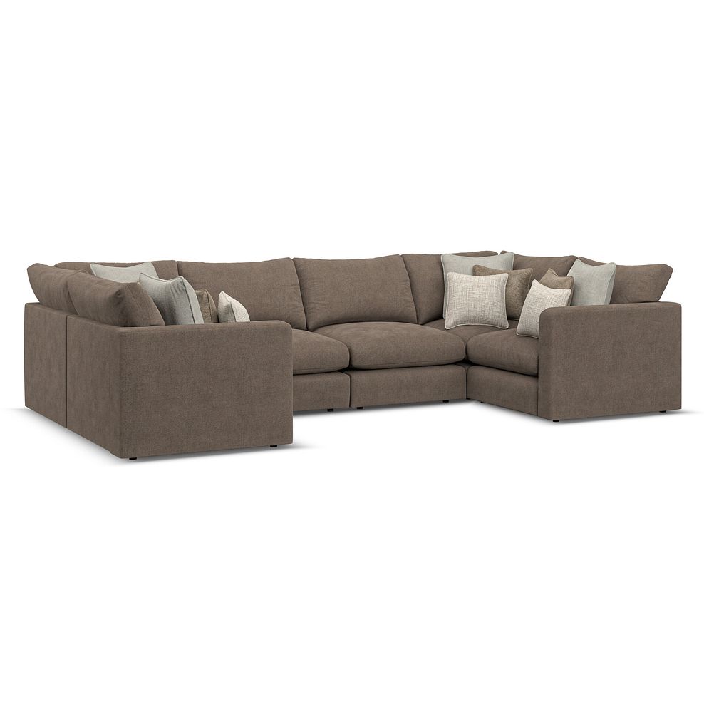 Elston Small U-Shape Modular Corner Sofa in Penny Burrow Fabric - Group 10 1