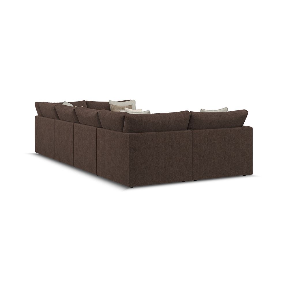 Elston Small U-Shape Modular Corner Sofa in Penny Cacao Fabric - Group 10 3