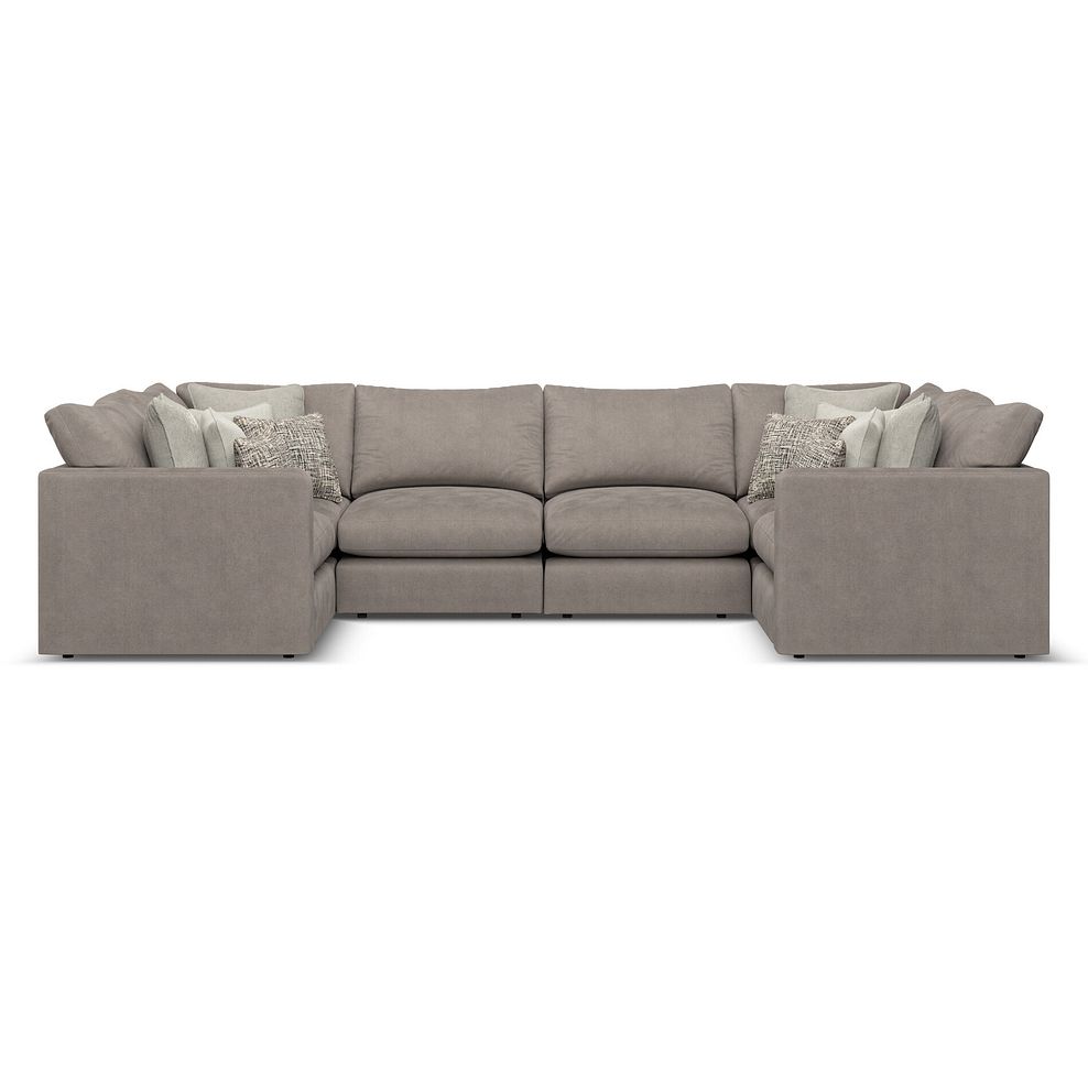 Elston Small U-Shape Modular Corner Sofa in Penny Clay Fabric - Group 10 2