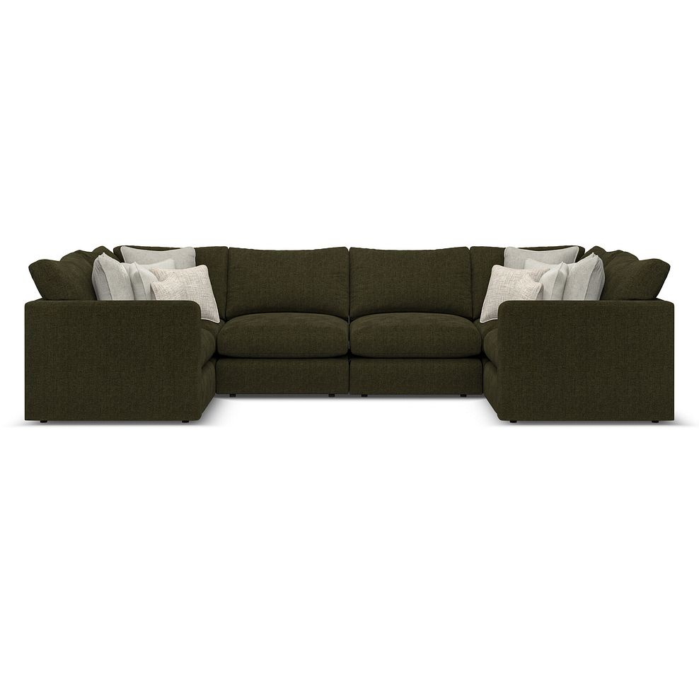 Elston Small U-Shape Modular Corner Sofa in Penny Forest Fabric - Group 10 2