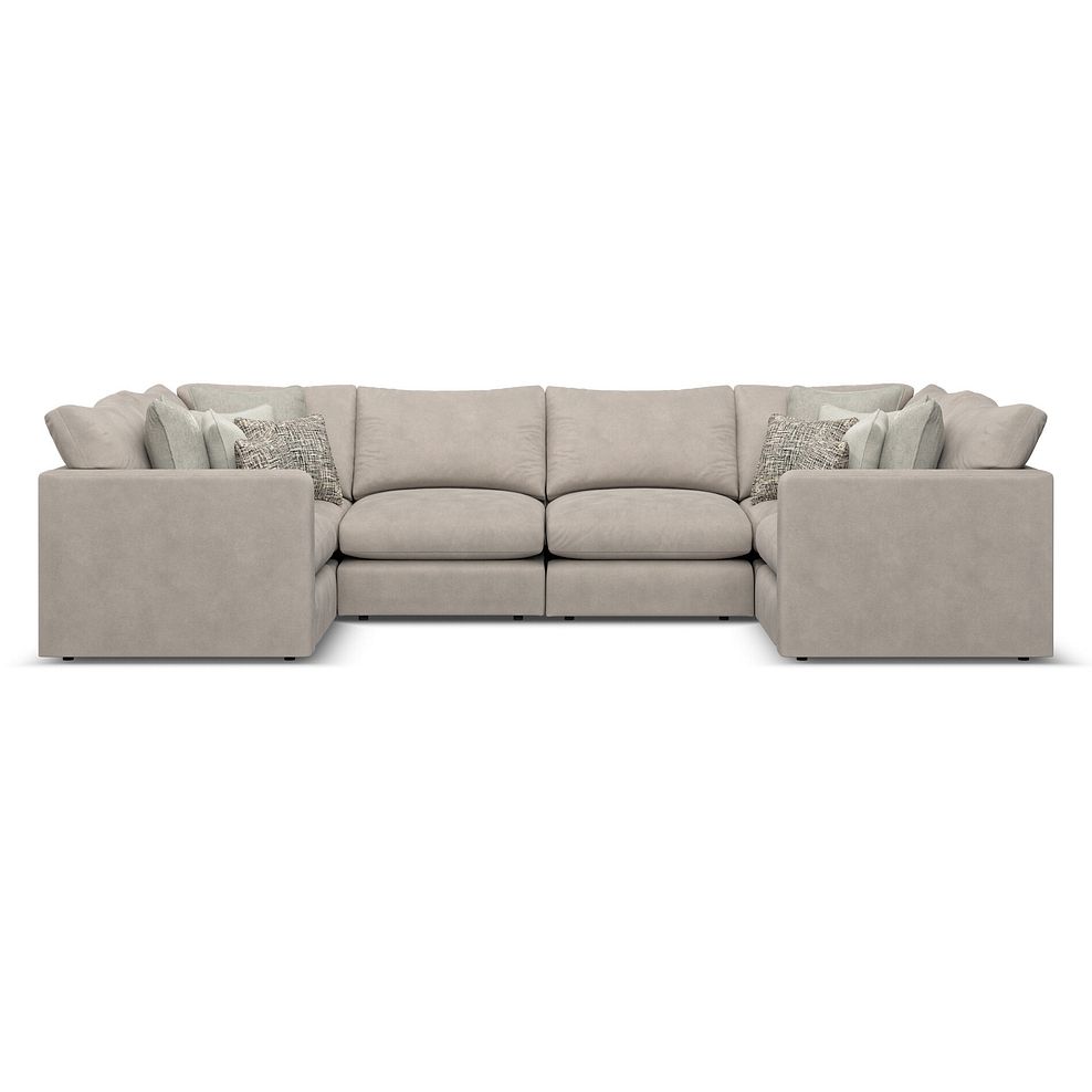 Elston Small U-Shape Modular Corner Sofa in Penny Mid Grey Fabric - Group 10 2