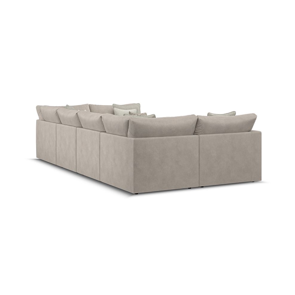 Elston Small U-Shape Modular Corner Sofa in Penny Mid Grey Fabric - Group 10 3