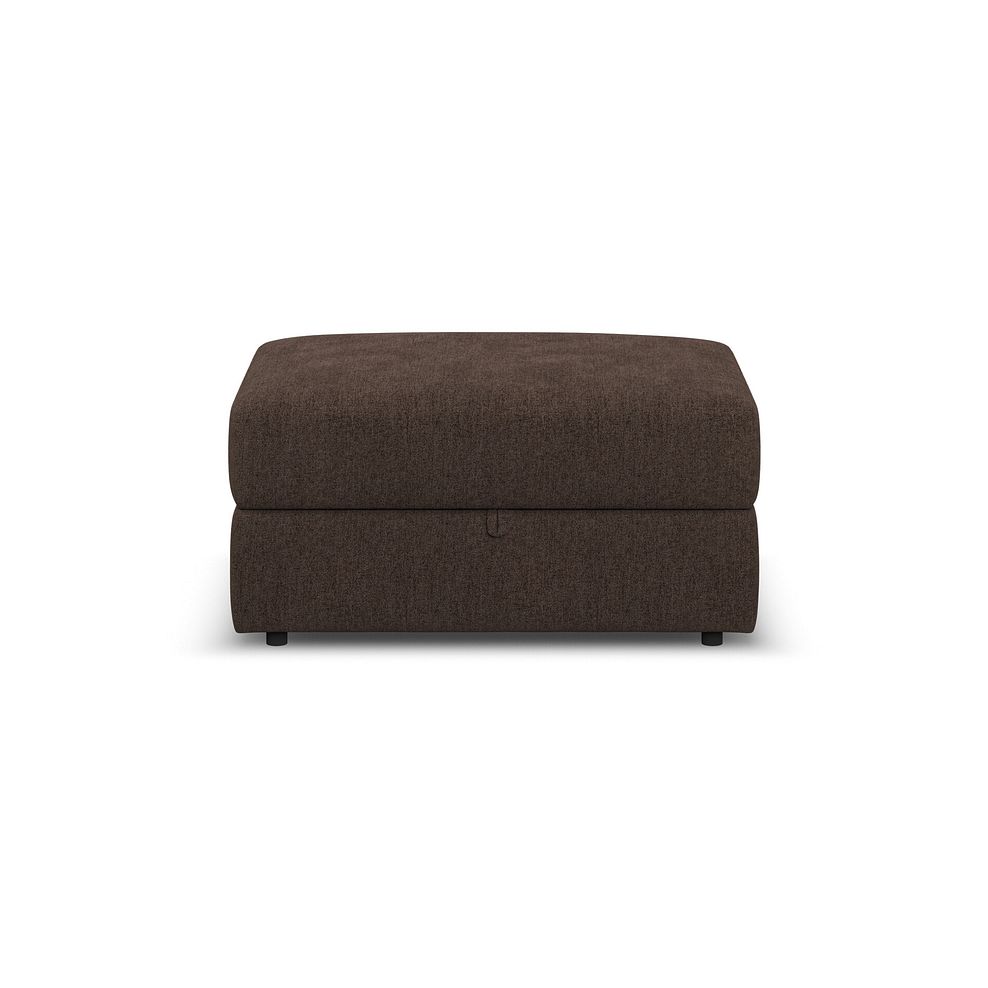 Elston Storage Footstool in Penny Cacao Fabric 1