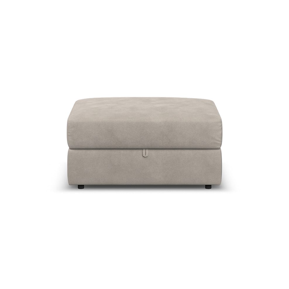 Elston Storage Footstool in Penny Mid Grey Fabric 1