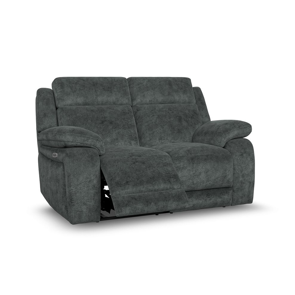 Emerson 2 Seater Electric Recliner Sofa in Dapple Grey Fabric 2