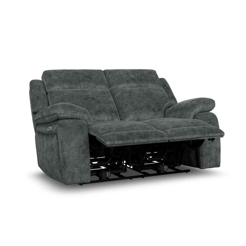 Emerson 2 Seater Electric Recliner Sofa in Dapple Grey Fabric 4