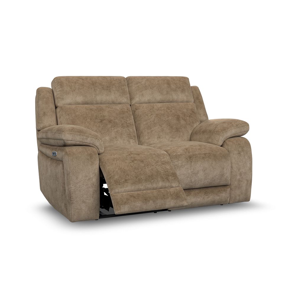 Emerson 2 Seater Electric Recliner Sofa in Dapple Taupe Fabric 2