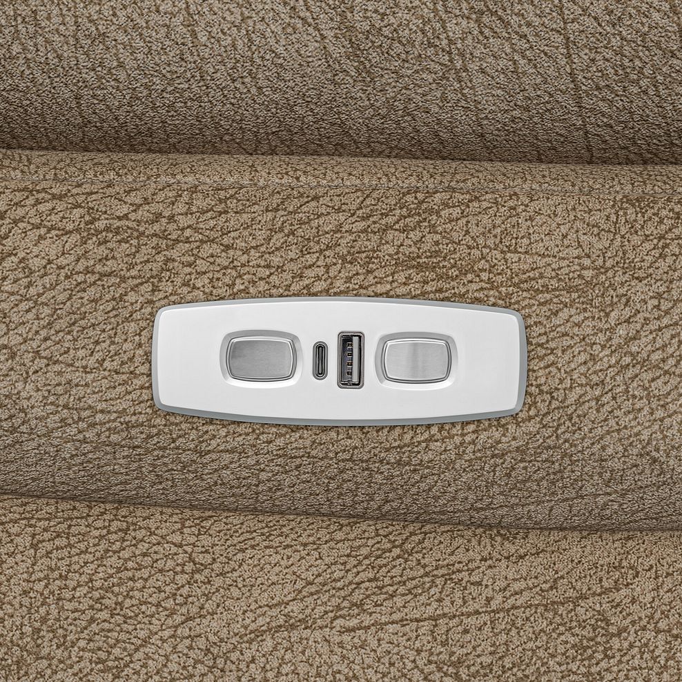 Emerson 2 Seater Electric Recliner Sofa in Dapple Taupe Fabric 11