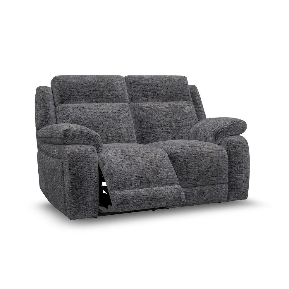 Emerson 2 Seater Electric Recliner Sofa in Luxe Charcoal Fabric 2
