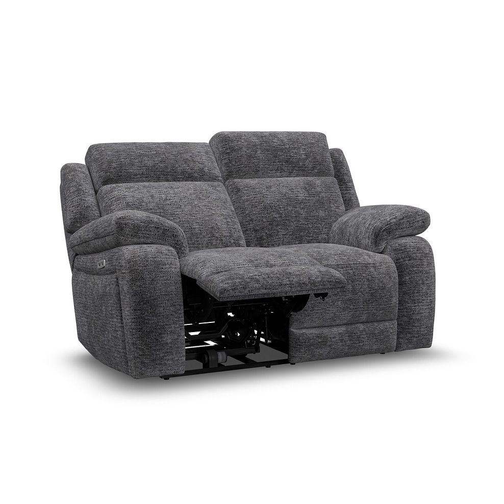 Emerson 2 Seater Electric Recliner Sofa in Luxe Charcoal Fabric 3