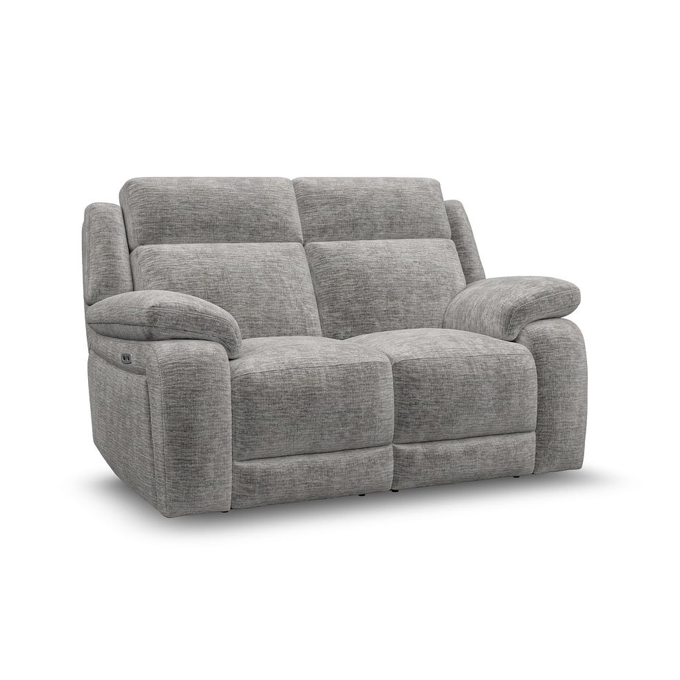 Emerson 2 Seater Electric Recliner Sofa in Luxe Grey Fabric 1