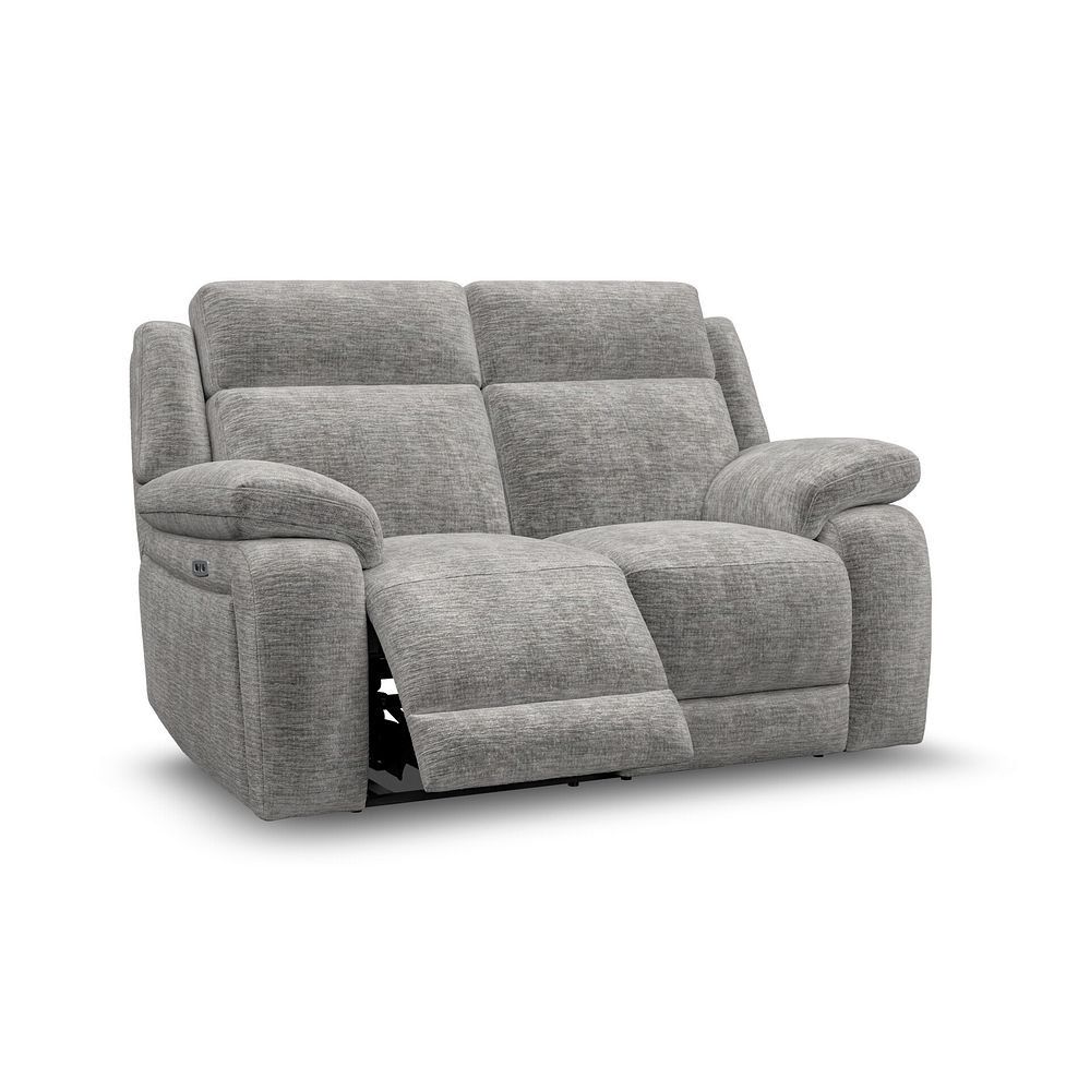 Emerson 2 Seater Electric Recliner Sofa in Luxe Grey Fabric 2