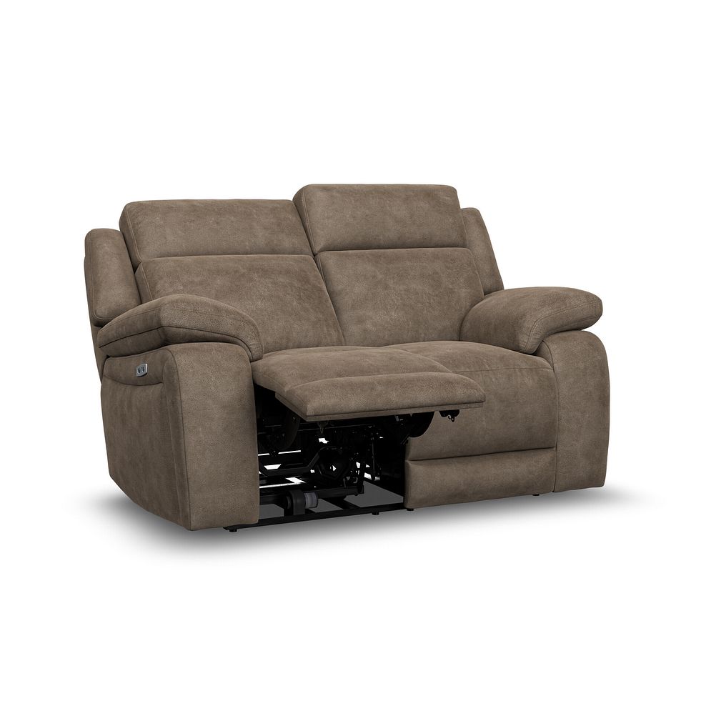 Emerson 2 Seater Electric Recliner Sofa in Miller Earth Brown Fabric 3