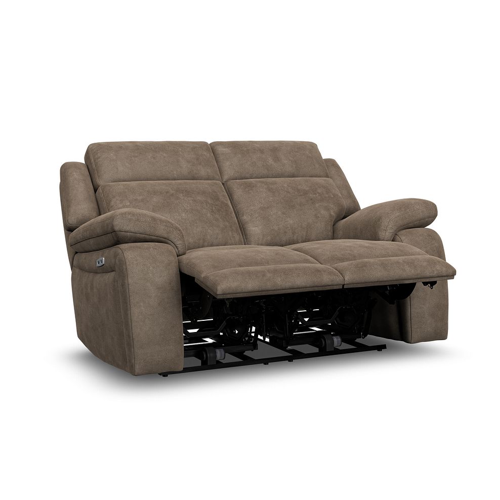 Emerson 2 Seater Electric Recliner Sofa in Miller Earth Brown Fabric 4