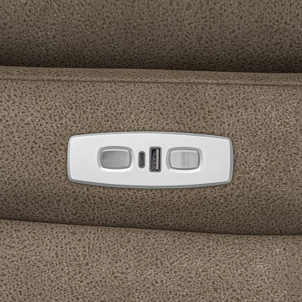 Emerson 2 Seater Electric Recliner Sofa in Miller Earth Brown Fabric 12