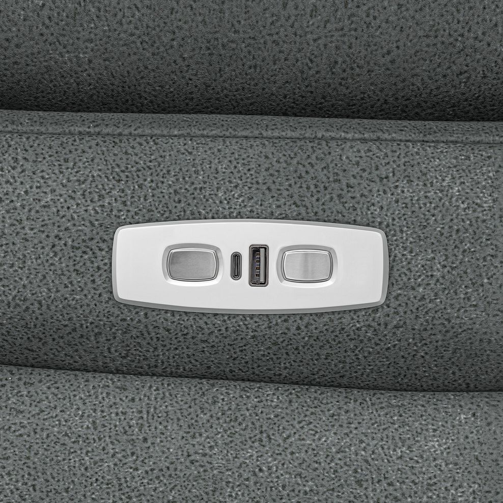 Emerson 2 Seater Electric Recliner Sofa in Miller Grey Fabric 12