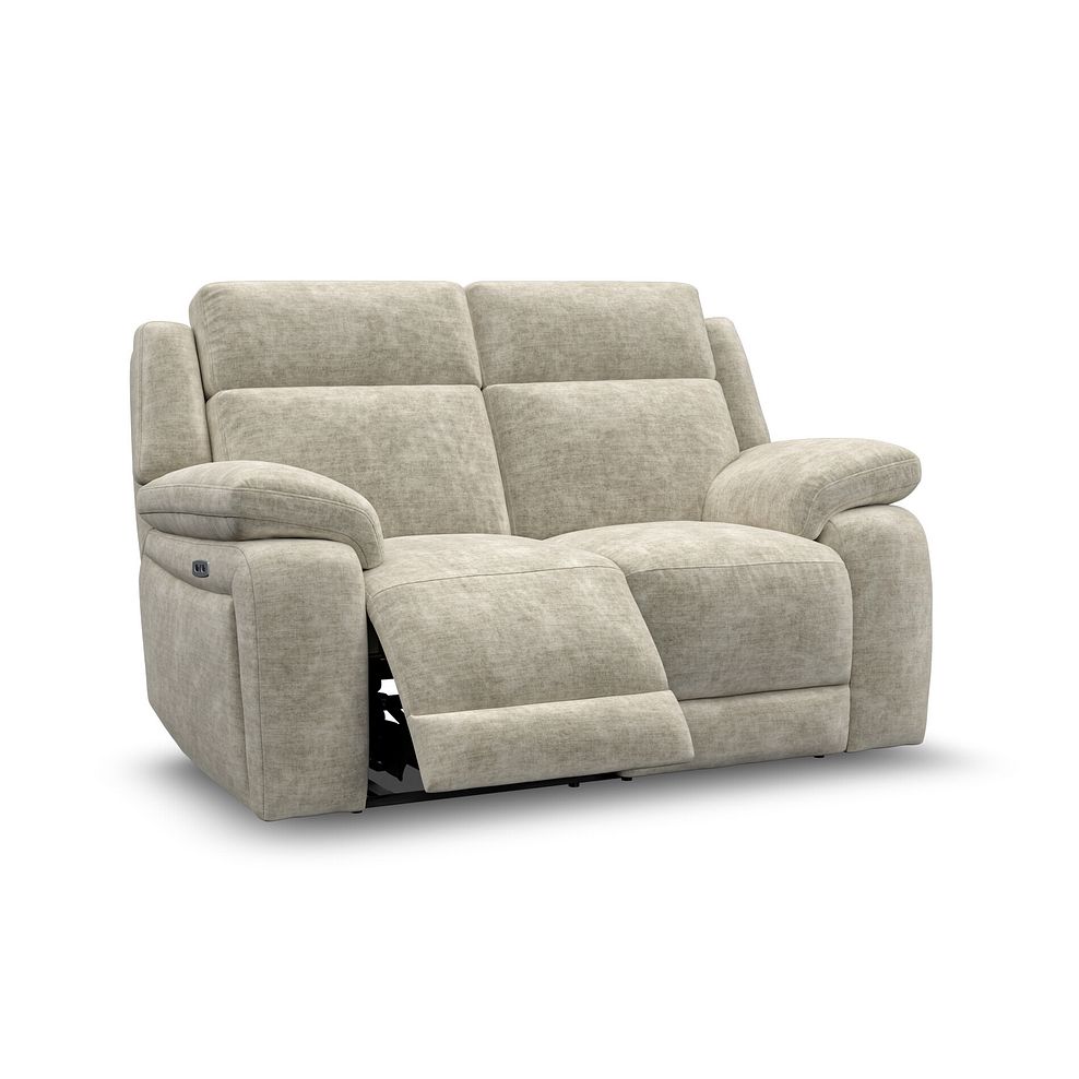Emerson 2 Seater Electric Recliner Sofa in Plush Beige Fabric 2