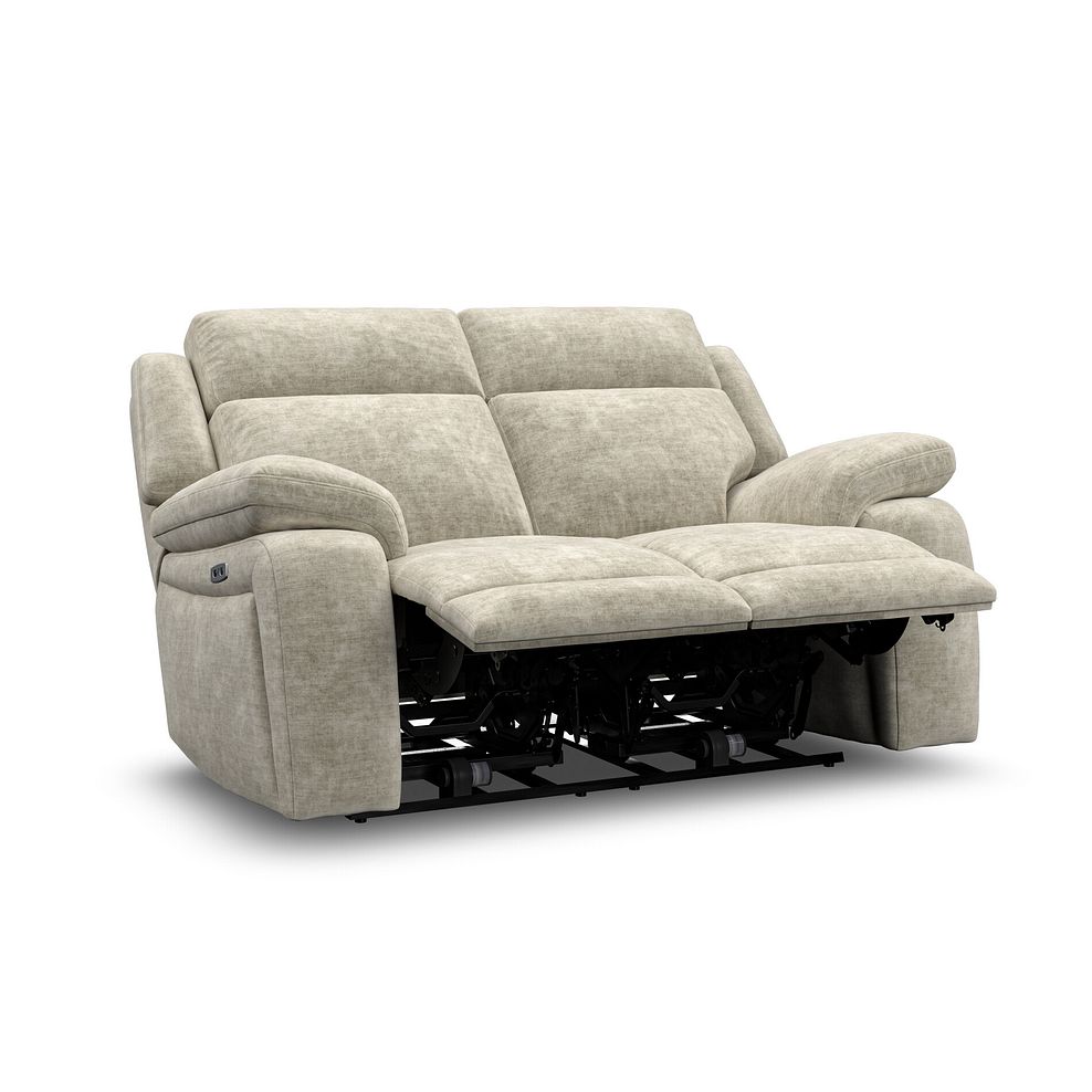 Emerson 2 Seater Electric Recliner Sofa in Plush Beige Fabric 4