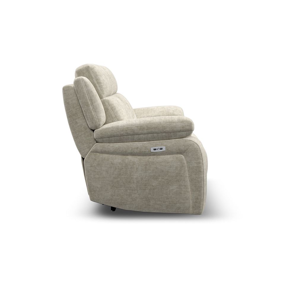 Emerson 2 Seater Electric Recliner Sofa in Plush Beige Fabric 7