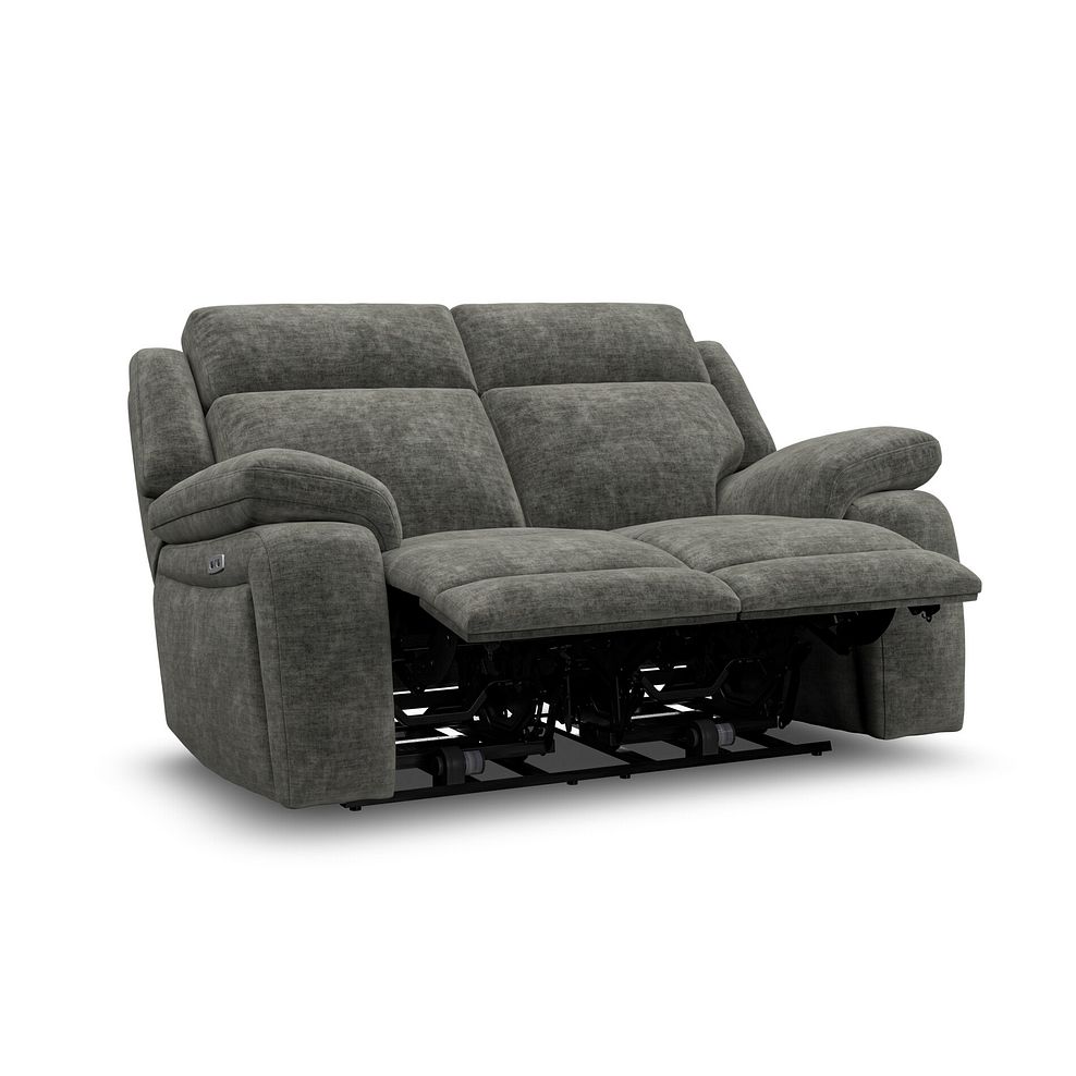 Emerson 2 Seater Electric Recliner Sofa in Plush Charcoal Fabric 4