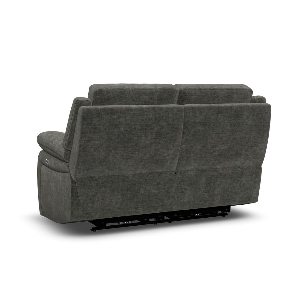 Emerson 2 Seater Electric Recliner Sofa in Plush Charcoal Fabric 6