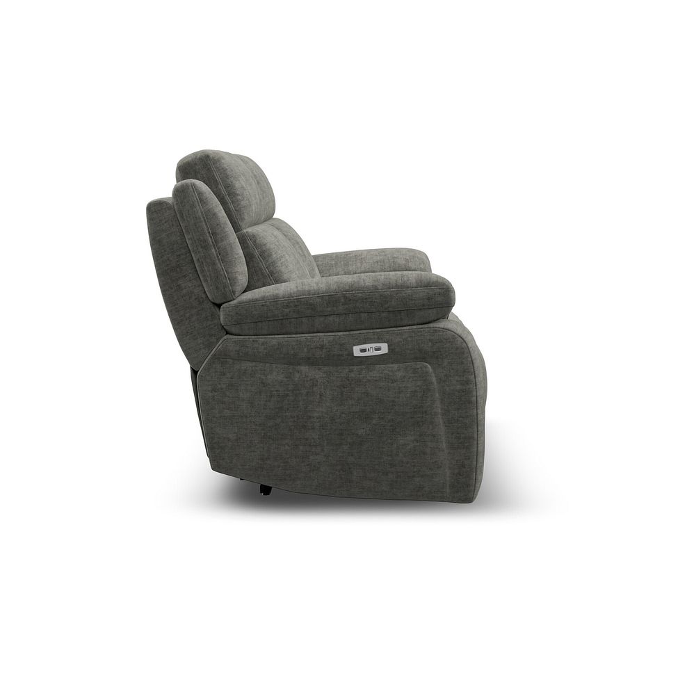 Emerson 2 Seater Electric Recliner Sofa in Plush Charcoal Fabric 7