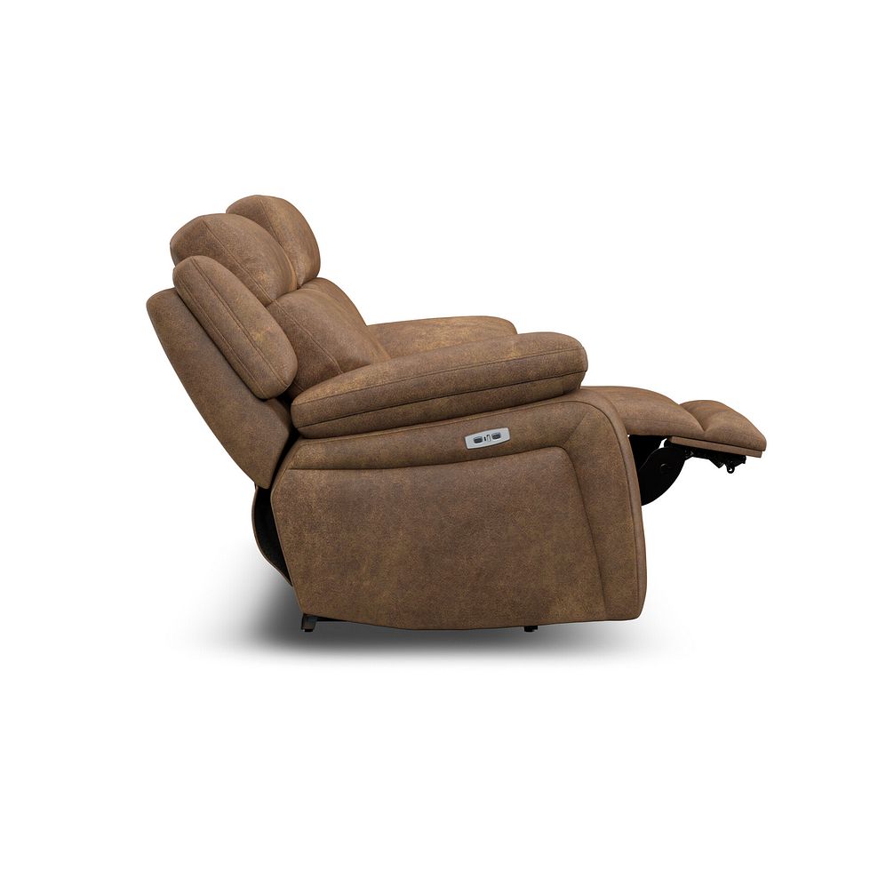 Emerson 2 Seater Electric Recliner Sofa in Ranch Brown Fabric 8