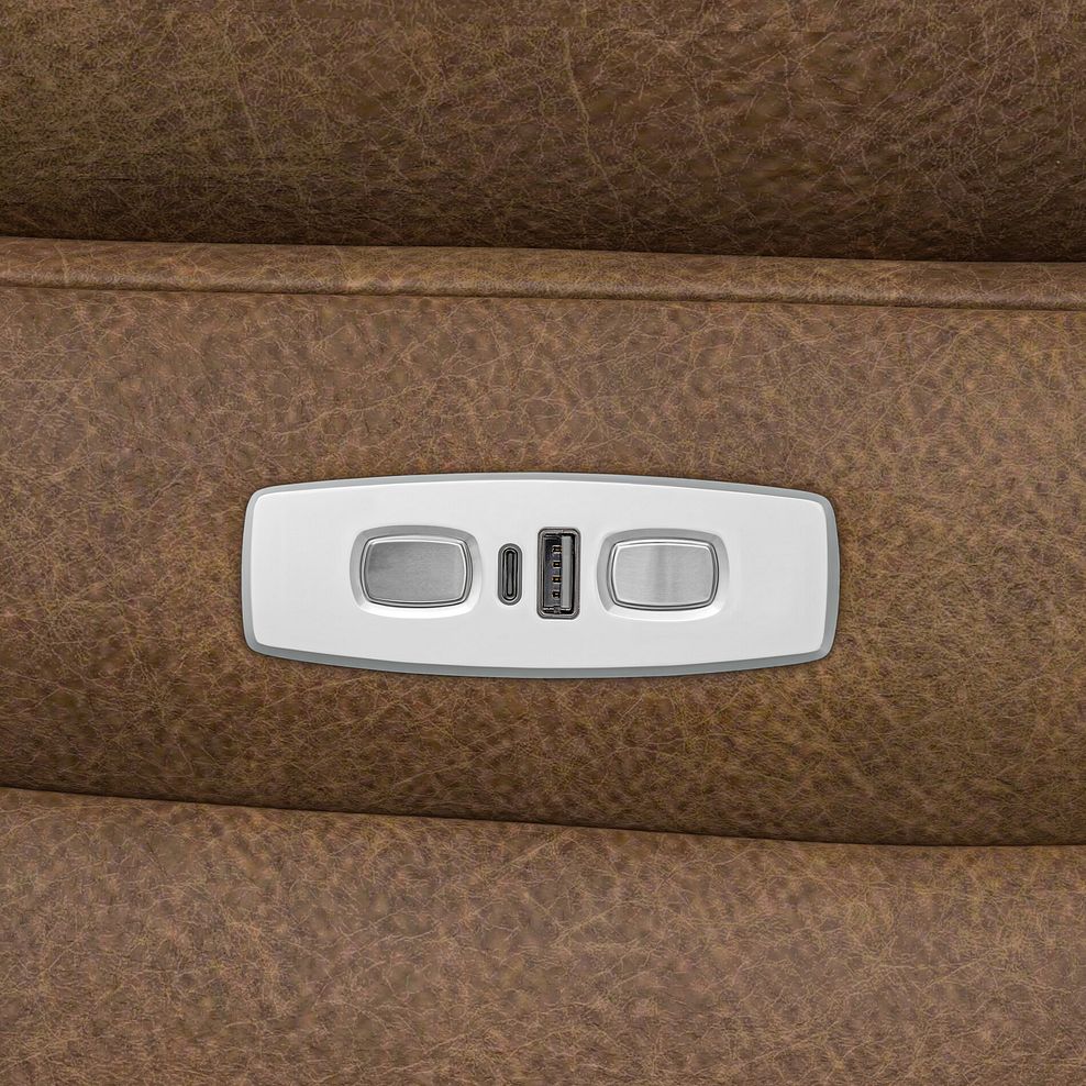Emerson 2 Seater Electric Recliner Sofa in Ranch Brown Fabric 12