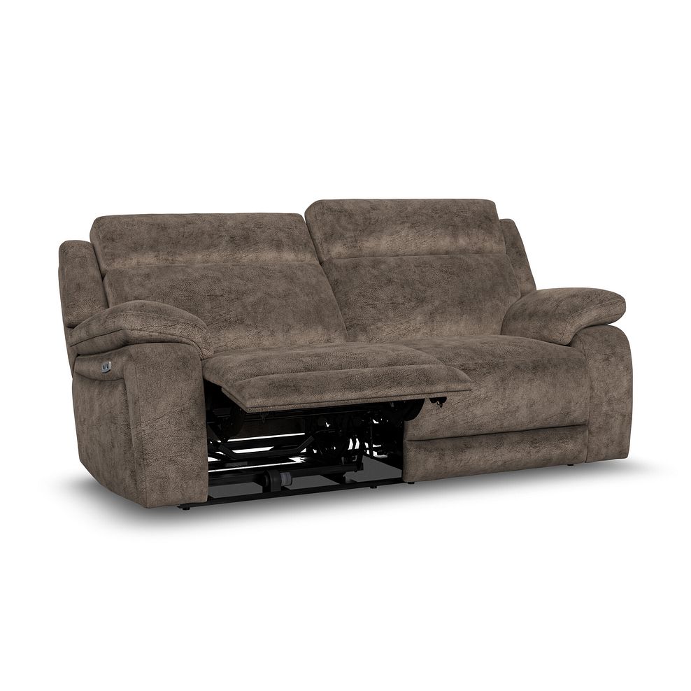 Emerson 3 Seater Electric Recliner Sofa in Dapple Chocolate Fabric 3