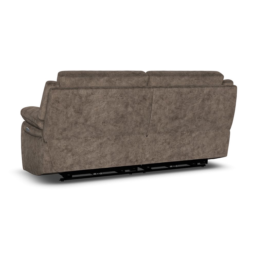 Emerson 3 Seater Electric Recliner Sofa in Dapple Chocolate Fabric 6