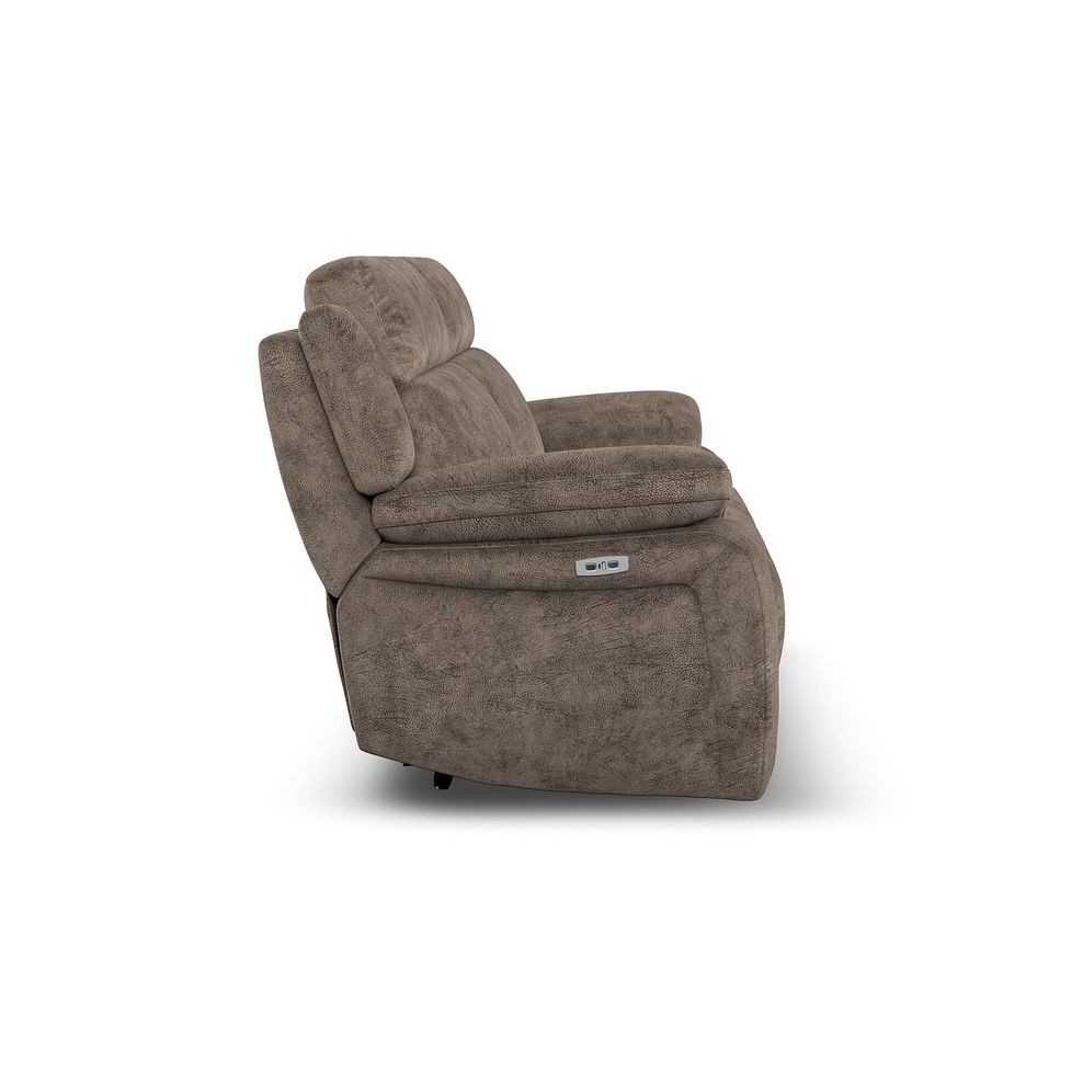 Emerson 3 Seater Electric Recliner Sofa in Dapple Chocolate Fabric 7
