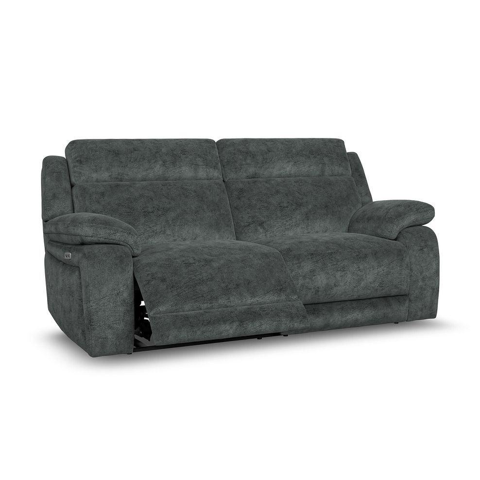 Emerson 3 Seater Electric Recliner Sofa in Dapple Grey Fabric 2